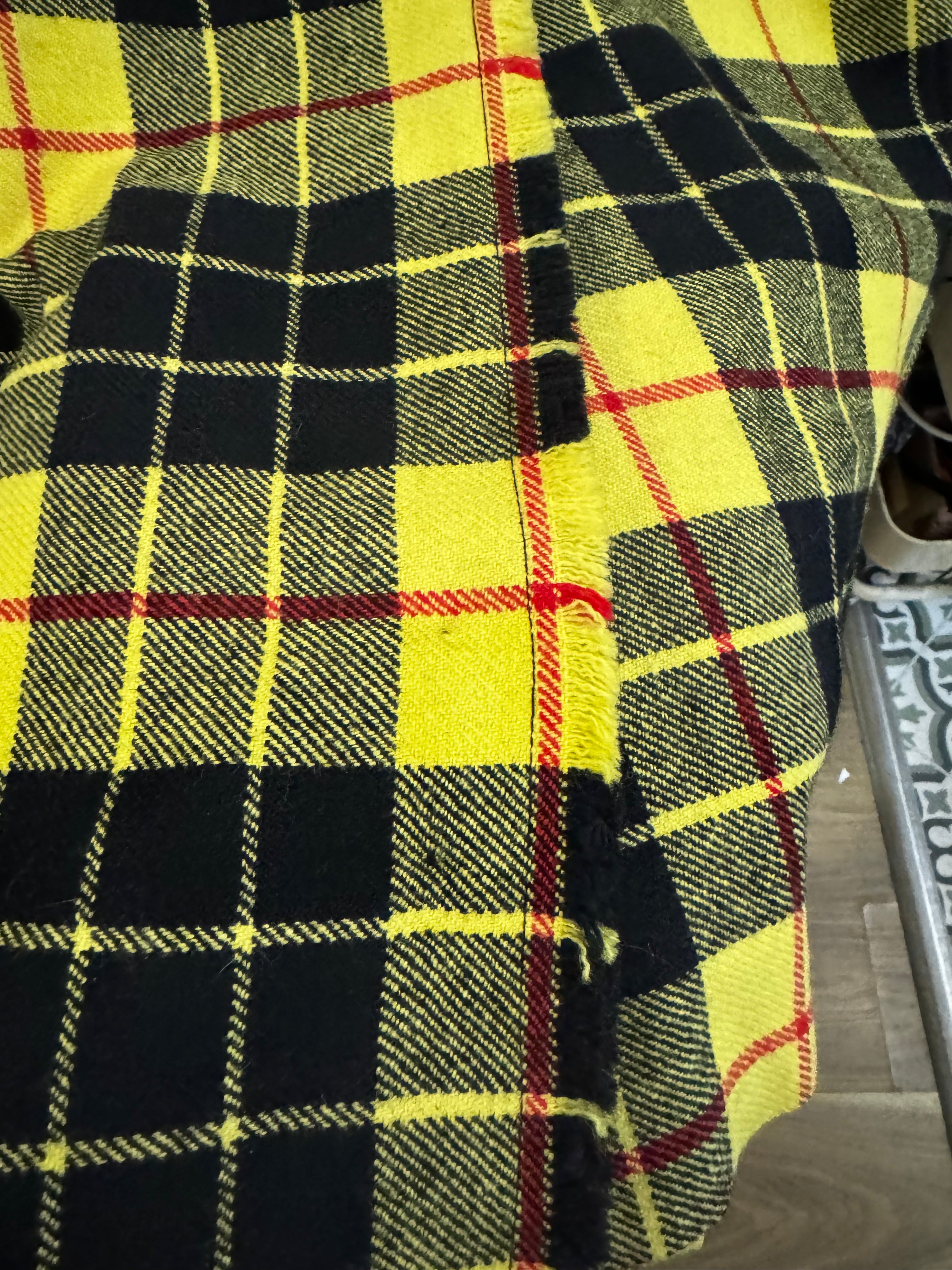 Kilt long à carreaux jaunes