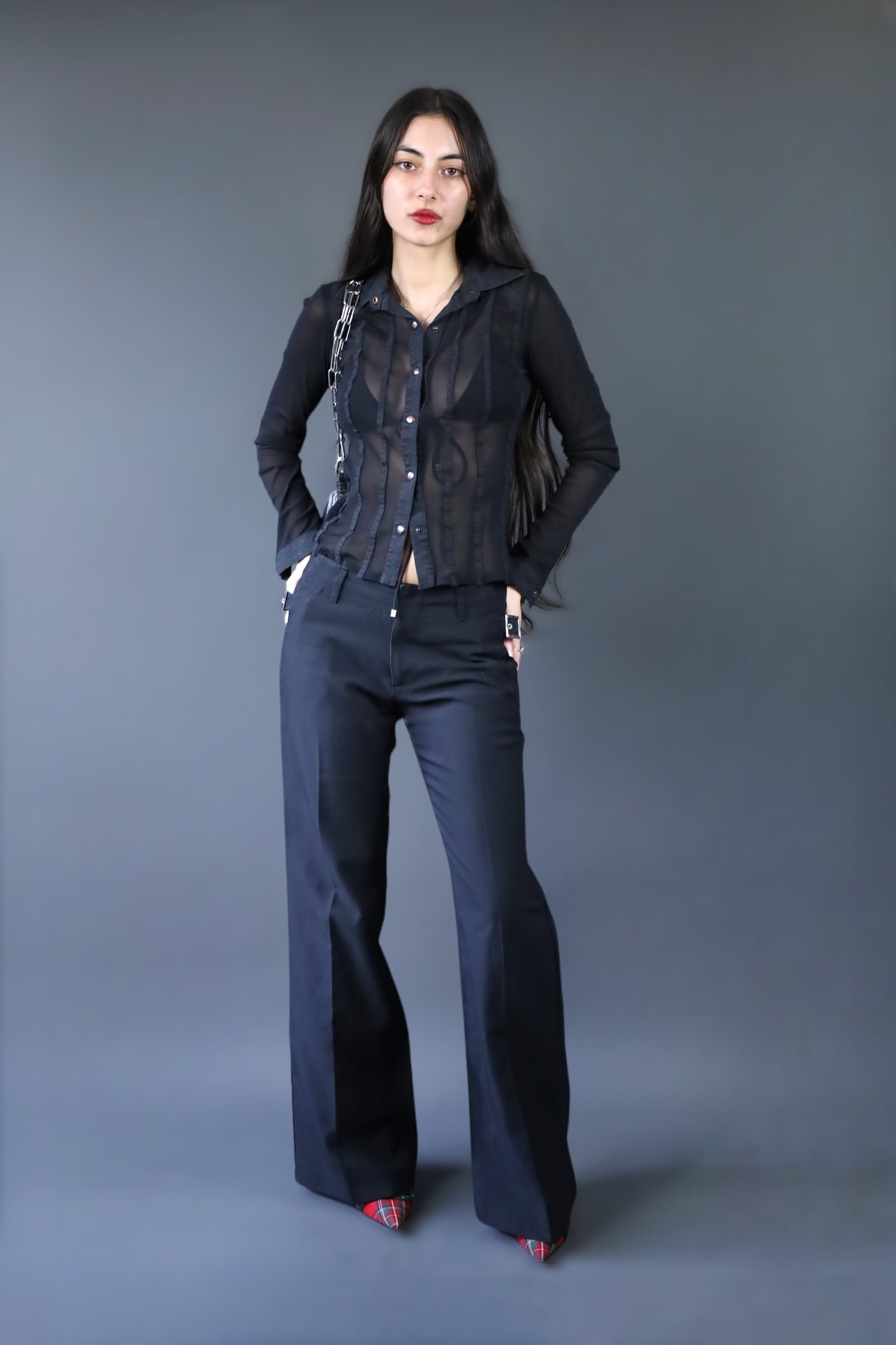 Pantalon flare noir Miss Sixty