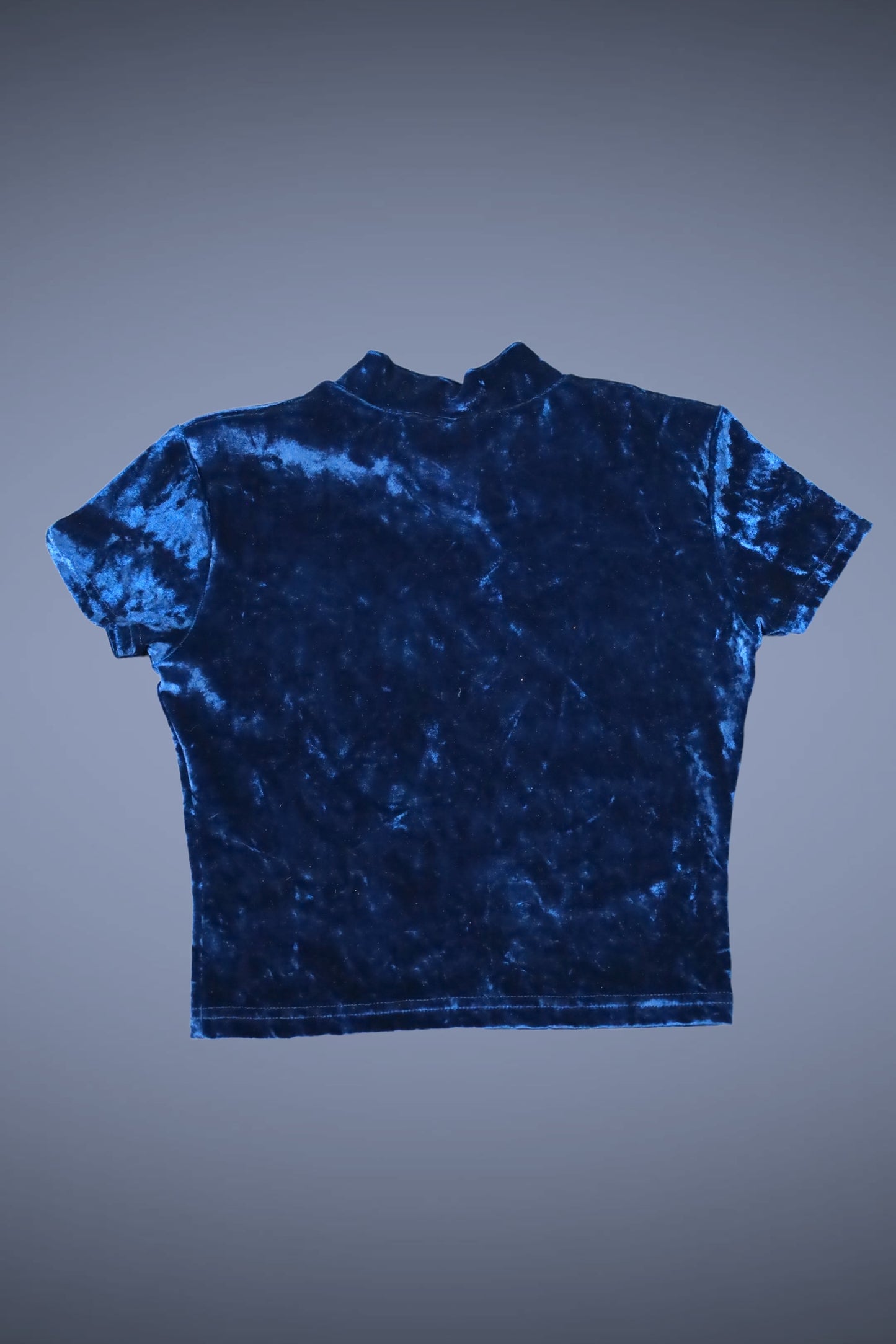 Top en velours bleu marine