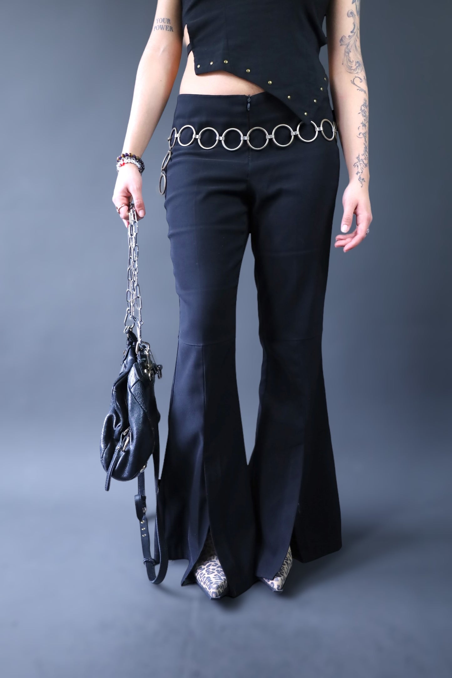 Pantalon flare noir