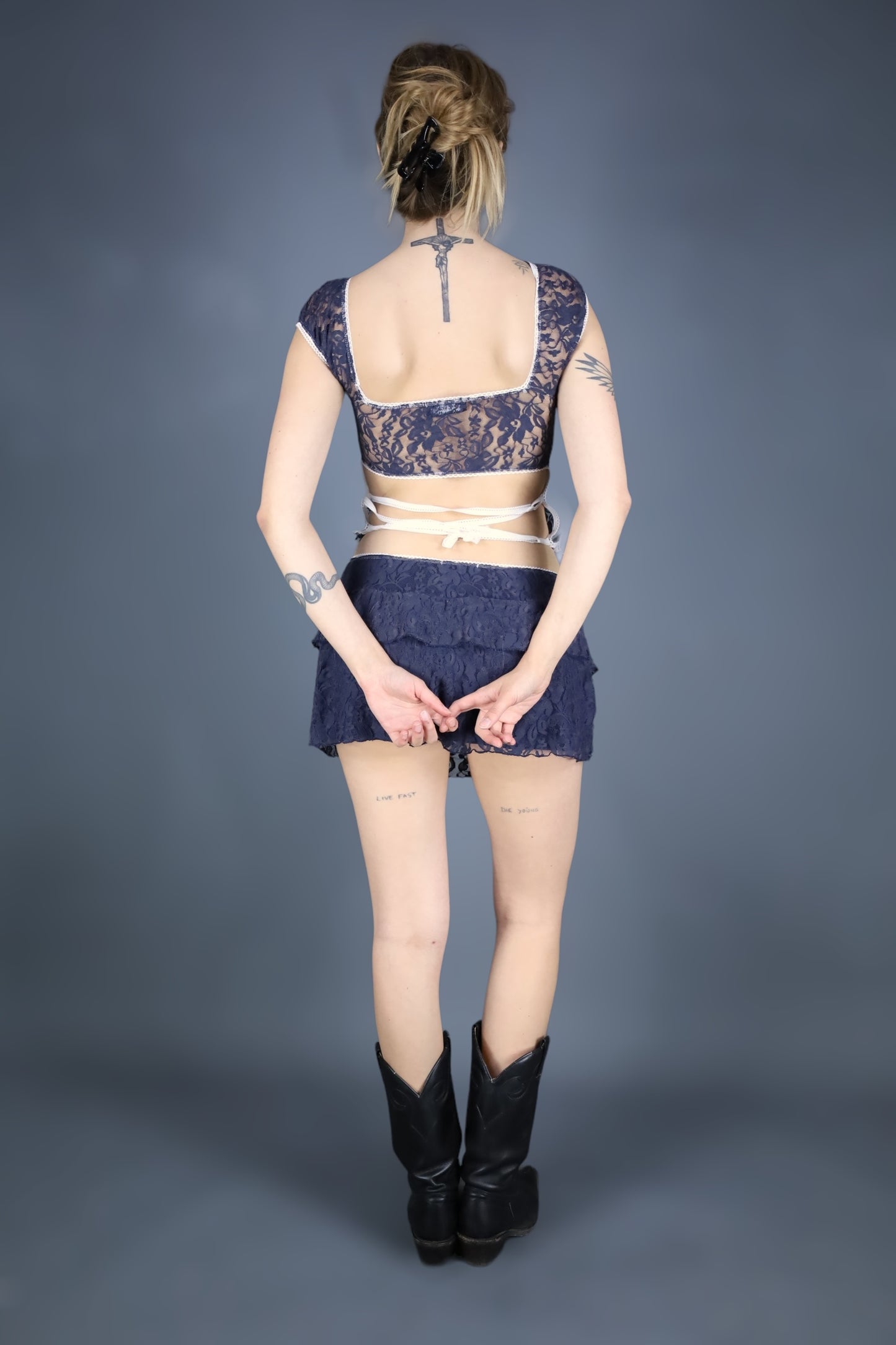 Ensemble top babydoll + jupe Marie