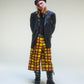 Short baggy tartan jaune deadstock