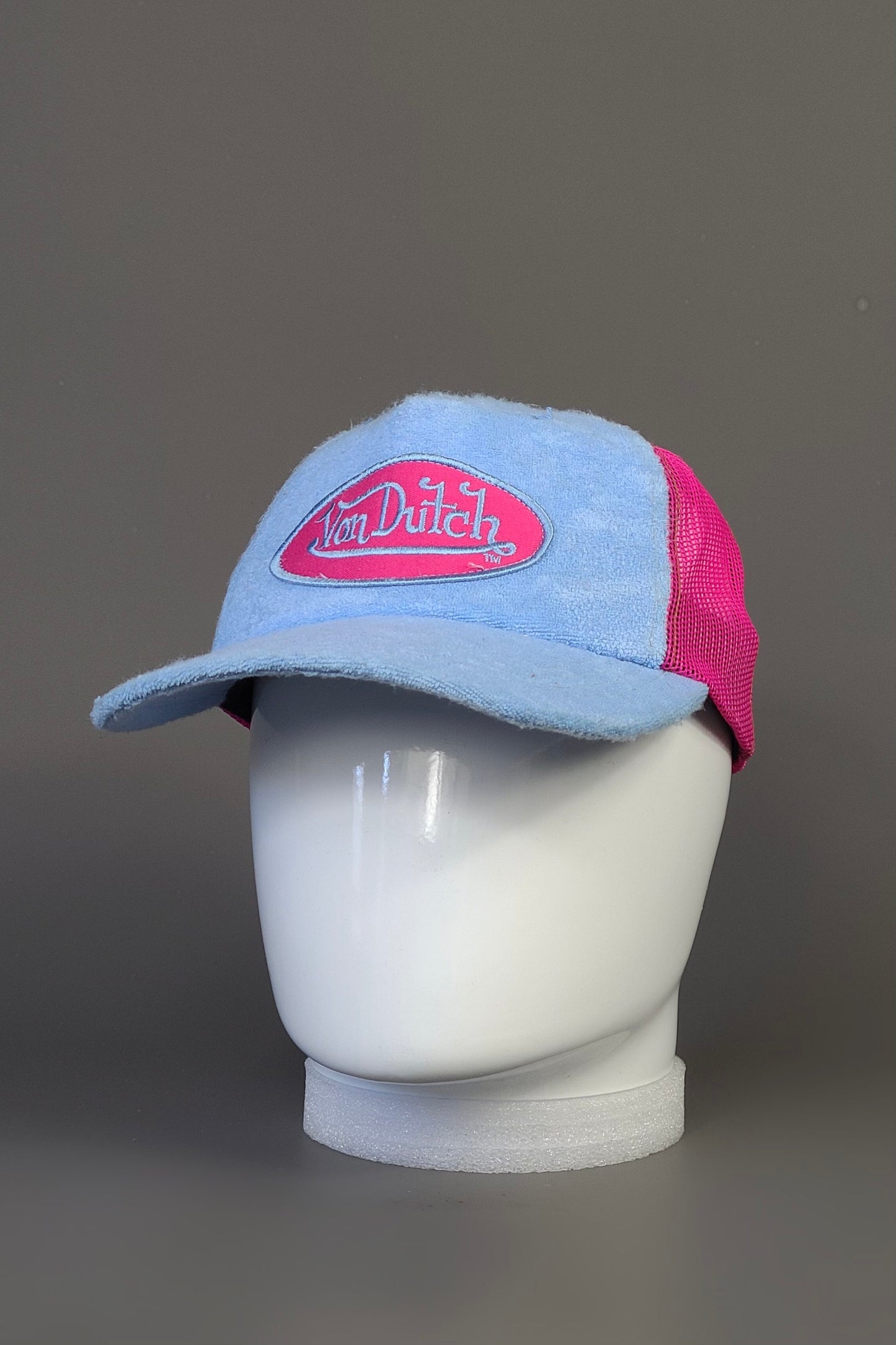 Casquette Von Dutch bleu/ rose fuchsia